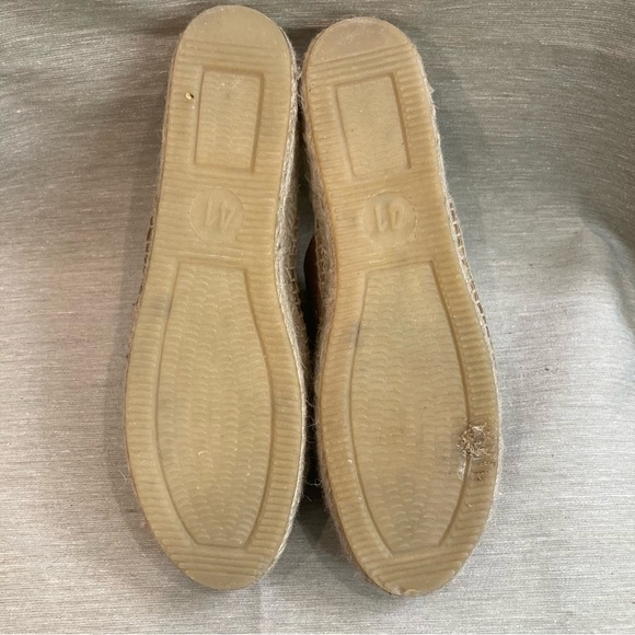 LITTLE BURGUNDY Sz 10 Slip On Platform Slip On Espadrilles Sole Flats Slides - Picture 8 of 10